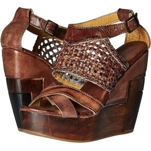 Bed|Stü Petra Leather Wedge Sandal - Size 9